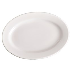 Basics Oval Plate White 355mm 