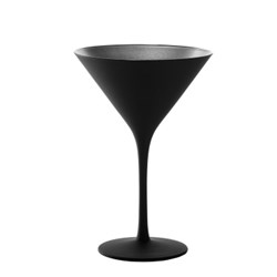 Olympic Cocktail Glass Matte Black Silver 240ml