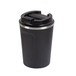 Reusable Double Wall Coffee Cup Black 380ml 