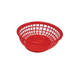 Plastic Basket Oval Red 240mm 