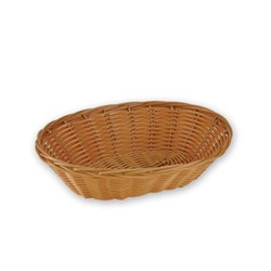 Plastic Bread Basket Oval Natural 230mm