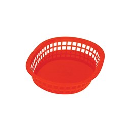 Plastic Basket Rectangle Red 270mm 