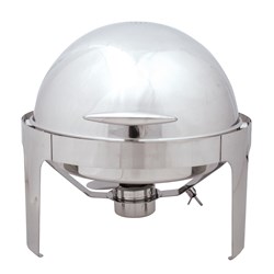 Stainless Steel Round Chafer with Roll Top Deluxe