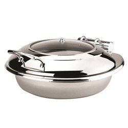 Athena Stainless Steel Round Induction Chafer With Glass Lid