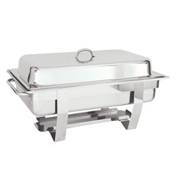 Stainless Steel Stackable Chafer 1/1 Size with Vocer Clip