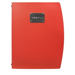 Rio Menu Holder & Double Insert Red A4