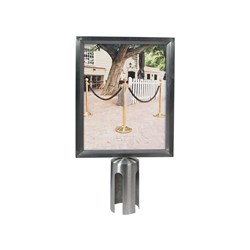 Retractable Barrier Stanchion Stand Sign Frame A4 