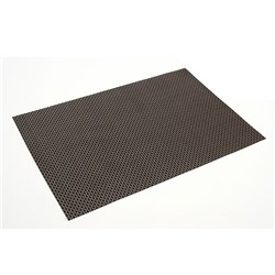 Plastic Woven Placemat Black/Brown