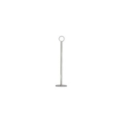 Table Number Stand & Ring Clip Round Chrome 300mm