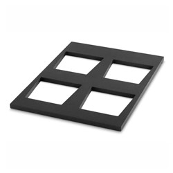 Cubic Black Displayer For 4 Bowls 500x375x15mm