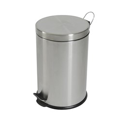Pedal Bin Round Stainless Steel 20l
