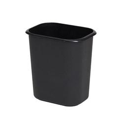 Waste Bin Rect 14l Recy Black Plastic 295x210x320mm 