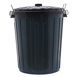 Garbage Bin 75L With Dome Lid Green Plastic 