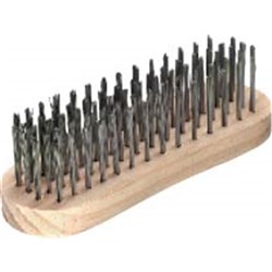 Oates Stainless Steel Foundry Brush With Wood Back