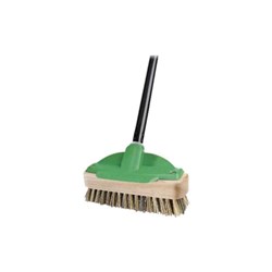 Oates Deck Scrub With Handle Green