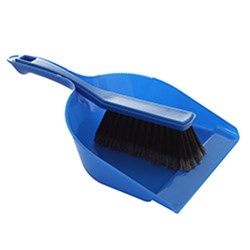 Kleaning Essentials Plastic Dustpan & Brush Set Blue