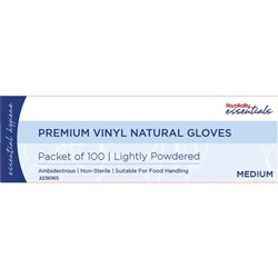Essentials Collection [Powder Free] Vinyl Gloves Small - Clear