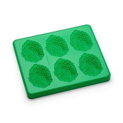 Peas Silicone Food Mould & Lid 6 Portion Green