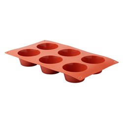 Pro.Cooker Silicone 6 Cup Muffin Mould Gn 1/4