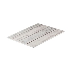 Ryner Melamine White Wash Wood Rectangle Platter 260mm  