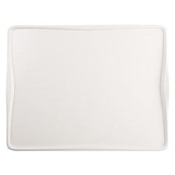 Stackable Polyester Serving Tray White