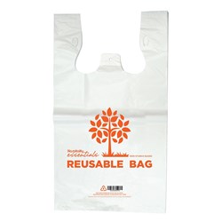 Plastic Reusable Carry Bag Blue Large 540x460mm