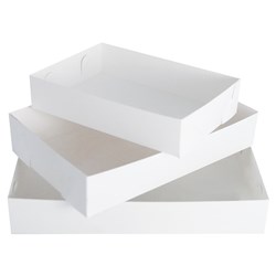 Board Cake Tray White Small 185x125x45mm