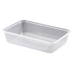 Plastic Rectangle Container Clear 500ml