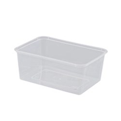 Plastic Rectangle Container Clear 1000ml 