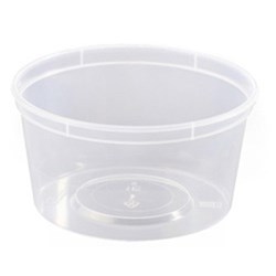 Plastic Round Container Clear 440ml