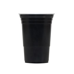 Plastic Stadium Cup Black 425ml Certified