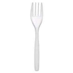 Plastic Premium Fork White