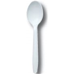 Plastic Premium Dessert Spoon White
