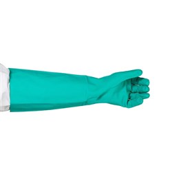 Nitrile Safety Gloves Green Medium