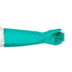 Nitrile Safety Gloves Green Large