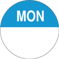 Monday Round Label 24Mm 1000/Roll Removable