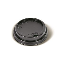 Recycleme Smooth Coffee Cup Lid Black Suits 12/16oz