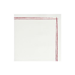 Lisah Quilted Paper Dinner Napkin White/ Burgundy 1/4 Fold 380x380mm