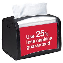 Xpressnap Plastic Cafe Napkin Dispenser Clear/ Black 201x150x155mm