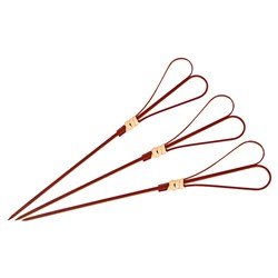 Bamboo Heart Skewer Red 150mm