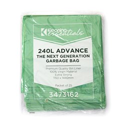 Kleaning Essentials Advanced Next Generation Garbage Bags Green 240L