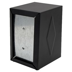 Stainless Steel D Fold Napkin Dispenser Black 130x95x115mm 