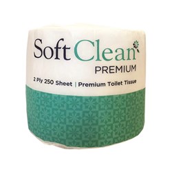 Premium Toilet Rolls White 2ply 250/Sheets