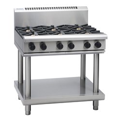 Waldorf 6 Burner Cooktop With Stand Gas 900mm RN8600G-LS