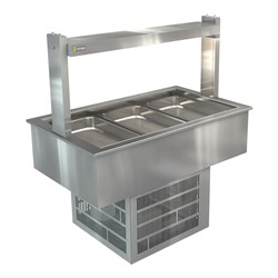 Bain Marie Linear Cold Well Gantry No Glass 1145X690x555mm