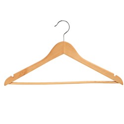 4225013 - Wooden Coat Hanger Hooked Natural