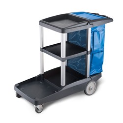 Oates Plastic Platinum Janitors Cart