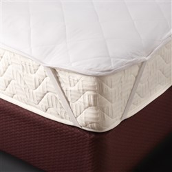 Polyester Quilted Mattress Protector King White