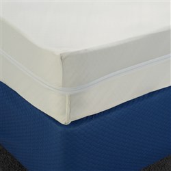 Polyester Waterproof Mattress Protector Double White