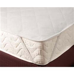 Polyester Quilted Mattress Protector Single White